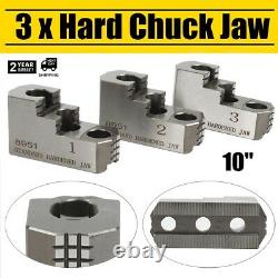10'' 3pcs Hard Lathe Chuck Jaw Set For 20CrMn CNC Lathe Chucks Chuck Jacket USA