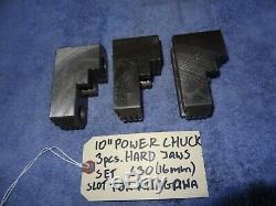 10 Power Chuck 3 Pcs. Hard Jaws Set. 630 Slot For Kitagawa