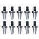 10pcs Cat40-er16 Collet Chuck 2.76 70mm Length Tool Holder Set