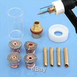 10x1 Set 18 Pcs Tig Welding Torch Collet Body Pyrex Cup Accessories For WP-17/