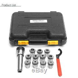 11Pcs MT4 Shank Spring Collet Precision ER32 3-20mm Chuck Set Spanner Box Case