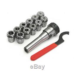 11pcs ER32 Spring Collets Set with R8-ER32 Collet Chuck Holder for CNC Milling L