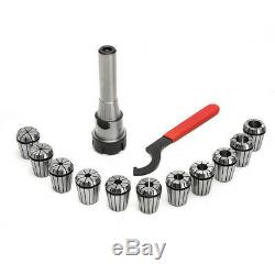 11pcs ER32 Spring Collets Set with R8-ER32 Collet Chuck Holder for CNC Milling L