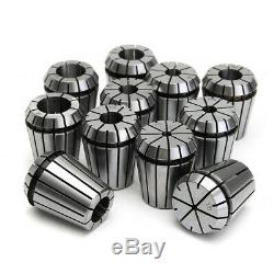 11pcs ER32 Spring Collets Set with R8-ER32 Collet Chuck Holder for CNC Milling L