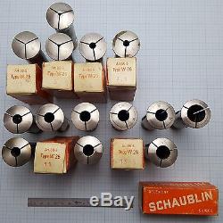 14 pcs SCHAUBLIN W-25 W25 Collet Set 1-20.5mm for Schaublin, Aciera Lathe