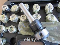 15 PCS R-8 COLLET CHUCK SET 1/8 -1, With SYIC-83800 MILLING R8XEOC25, 7/16 NF20
