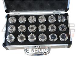 15 Pcs ER-25 Set, Size from 1/16'' to 5/8'' in Fitted Strong Alu Box, #0223-0835