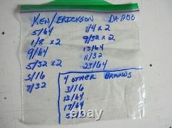 15 pc Kennametal Erickson DA200 collet set (Photo 2 for sizes) & 4 others =19pcs