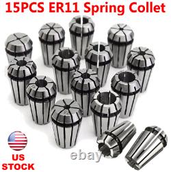 15pcs ER11 Spring Collet Chuck Set 1/16-3/4 CNC Milling Engraving Lathe Tool