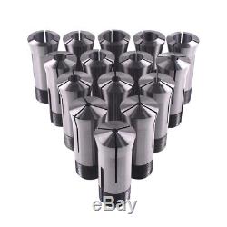 15pcs set 5C 1/8-1 Round Collet 0.0006 High Precision For Machining Turning