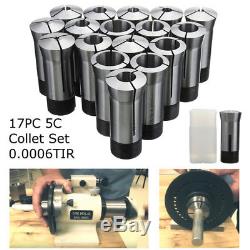 17pcs 5C Collet Set for CNC Milling Engraving Machine Lathe Tool