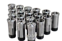 18 Pcs 1/161-1/8 x 16ths Precision 5C Collet Set. 0006 TIR Certificate New #
