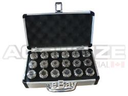 18 Pcs/Set ER32 Collet Set 3/32'' to 25/32'' in Fitted Strong Box, #0223-0880
