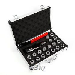 19pcs 1/8 -3/4 Collets Set With MT2 Shank Chuck And Spanner For Milling