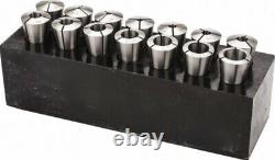 1/16 7/8 x 16ths R8 Collet Set 14PCS includes wooden rack