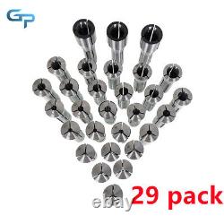 1/32In -1In Metric High Precision R8 Collet Set Fractional For Bridgeport 29 Pcs