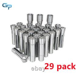 1/32In -1In Metric High Precision R8 Collet Set Fractional For Bridgeport 29 Pcs