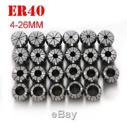 23 Pcs ER40 4-26mm Precision Spring Collet Set CNC Milling Tool Lathe Engraving