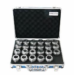 23 Pcs ER40 Collet Set 1/8 to 1, 0.0005 in Fitted Strong Box, #0223-0935U