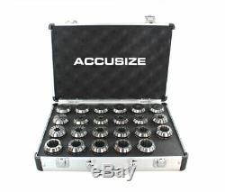 23 Pcs ER40 Collet Set 1/8 to 1, 0.0005 in Fitted Strong Box, #0223-0935U