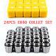 24pcs Er40 Collet Set Metric Size High Precision Spring Clamping Collet Set New