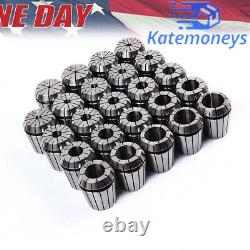 24Pcs ER40 Collet Set Metric Size High Precision Spring Clamping Collets