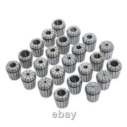 24Pcs ER40 Collet Set Metric Size High Precision Spring Clamping Collets