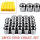 24pcs Spring Collet Set Er40 Collets Metric Size High Precision Spring Clamping