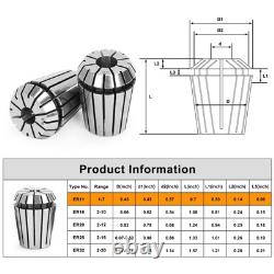 26PCS ER32 Spring Collet Set for CNC Engraving Machine & Milling Lathe Tool W