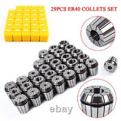 29PCS Collet Set High Precision CNC Spring Clamping Collets Set ER40