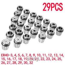 29Pcs ER40 3-32mm Precision Spring Collet Set CNC Milling Tool Lathe Engraving