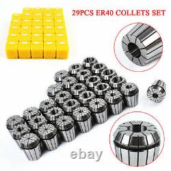 29Pcs ER40 Spring Collet Set from 1/8 to 1 for High Accurate CNC Lathe Tool