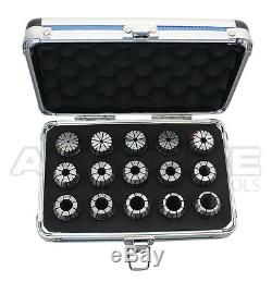 2mm to 16mm by 1mm ER-25 Collet 15 Pcs/Set in Fitted Strong Alu Box, #3350-0584