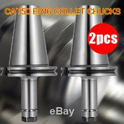 2pcs/Set CAT50-ER16-100 Collet Chucks For Milling Machine CNC Chuck 4 length