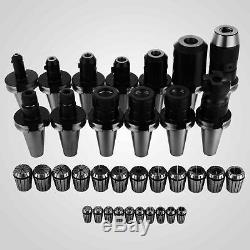 35Pcs CAT40 ER32 ER16 Tooling Kit Fadal Hass CNC Milling Chuck Collet Holder Set