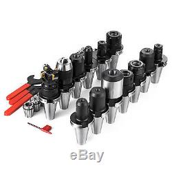 35 Pcs CAT40 CNC Tooling Package Cutter Face Mill Collets Set ER32 16 Industrial