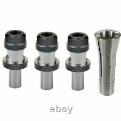 3pcs 3/4 ER20 1.38 Collet Chuck & 1x R8 Collet 3/4 With Flat Like/TTS System Set