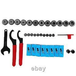 45 Pcs CAT40 ER16/32 Tool Kit Mill Holders Cutter Handles Collets & Pull Studs