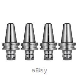 4Pcs BT40 ER20 COLLET CHUCK W. 2.75 GAGE LENGTH Tool Holder Set Milling Fast CNC