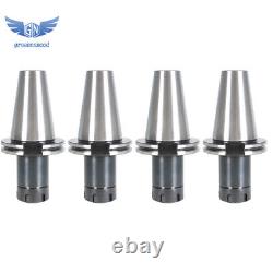 4Pcs CAT50-ER32 COLLET CHUCK 4 100mm Gage Length Tool Holder Set