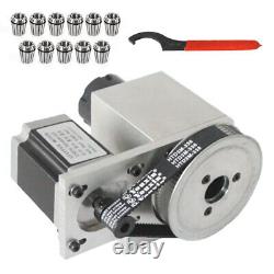 4 Axis CNC Router Stepper Motor Hollow Shaft With 11pcs ER32 Spring Collet Set