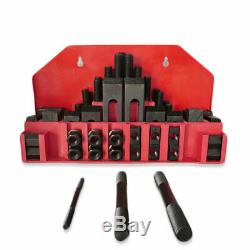58PCS Clamping Kit 11/16 T-Slot 5/8 Stud End Clamp Machinist Milling Tool Set
