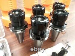 5pcs CAT40-ER32 Collet chucks & 18 sizes ER32 Collets & 5 Pull studs, CNC Kits