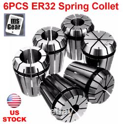 6pcs ER32 Spring Collet Chuck Set 1/8 to 3/4 for CNC Milling Engraving Lathe