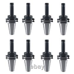 8pcs CAT40-ER11A Collet Chuck 4 100mm Length Tool Holder Set