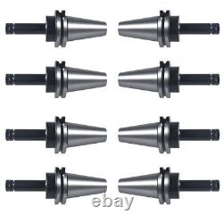 8pcs CAT40-ER11A Collet Chuck 4 100mm Length Tool Holder Set