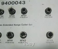 AF COLLET SET. 20 pcs UNIVERSAL HOUDAILLE. 1/16 3/8 range