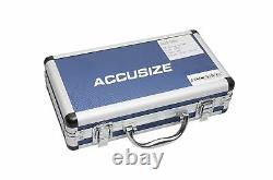 AccusizeTools 18 Pcs ER32 Collet Set 3/32'' to 25/32'' in Fitted Strong Box