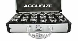 AccusizeTools 18 Pcs ER32 Collet Set 3/32'' to 25/32'' in Fitted Strong Box, 0