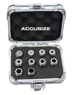 AccusizeTools Metric ER Collet 1 mm to 10 mm by 1 mm ER-16 Collet 10 Pcs/Set